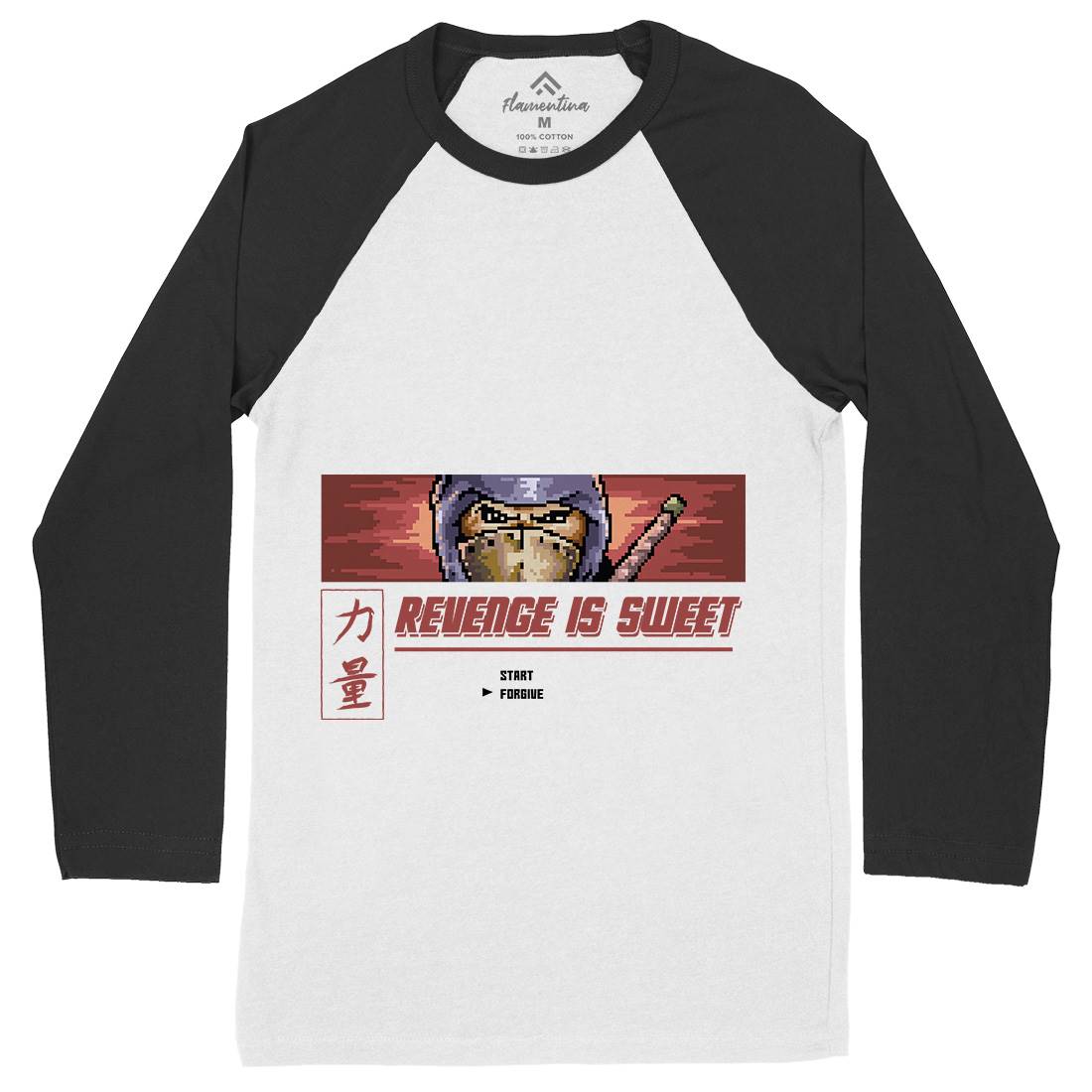 Revenge Is Sweet Mens Long Sleeve Baseball T-Shirt Geek B953