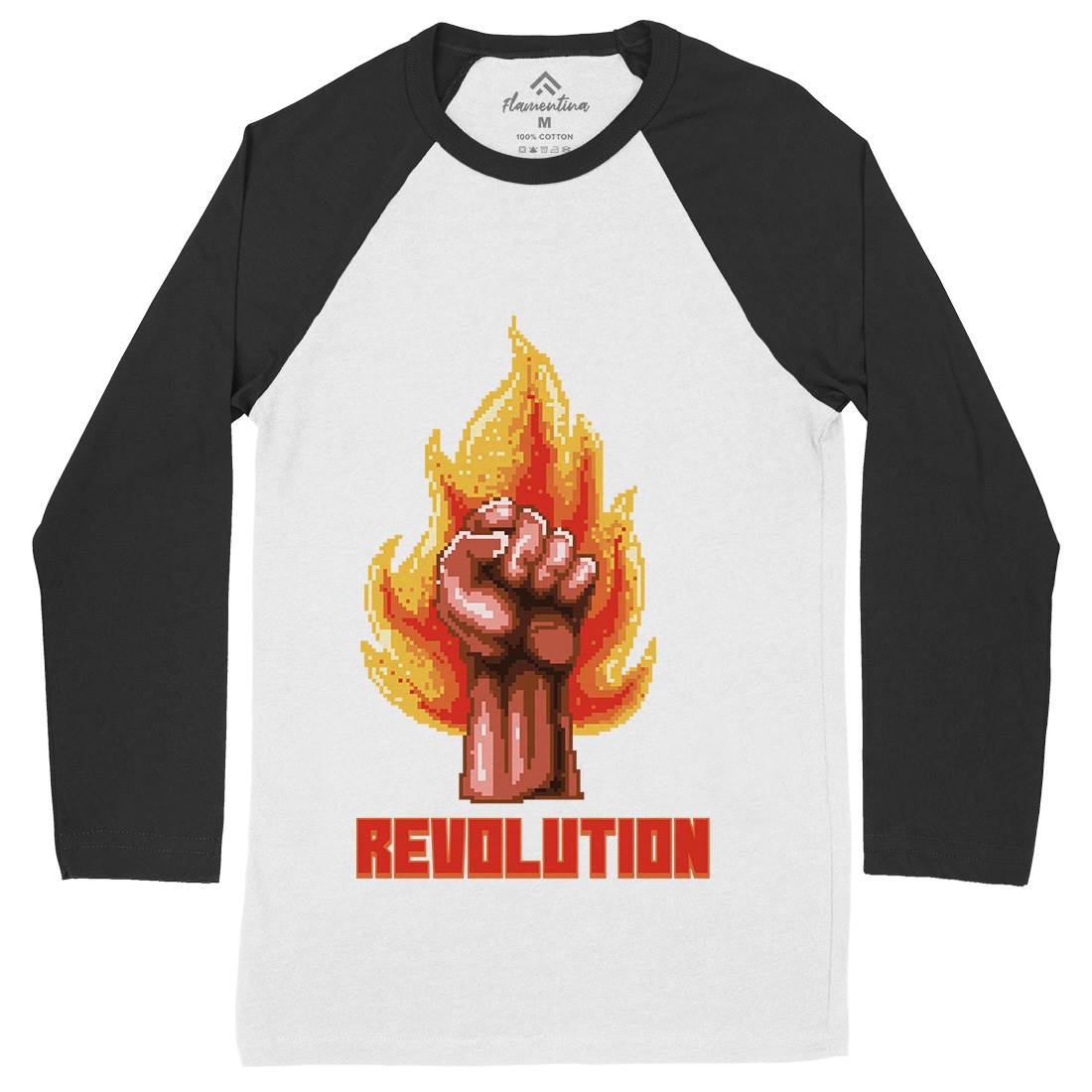 Revolution Mens Long Sleeve Baseball T-Shirt Illuminati B954