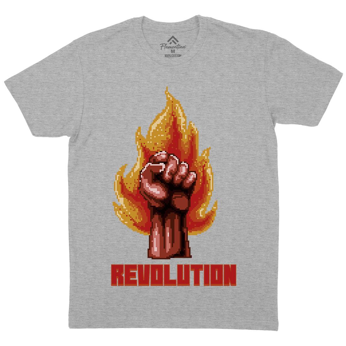 Revolution Mens Organic Crew Neck T-Shirt Illuminati B954