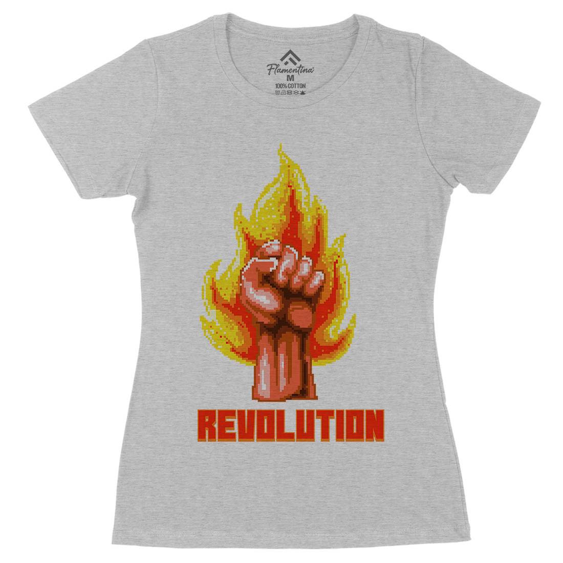 Revolution Womens Organic Crew Neck T-Shirt Illuminati B954