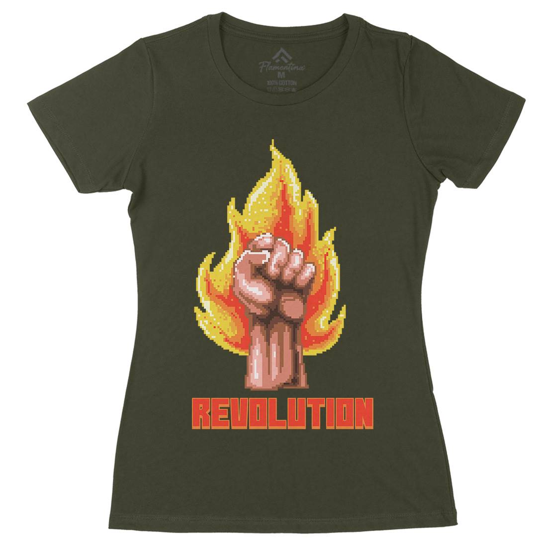 Revolution Womens Organic Crew Neck T-Shirt Illuminati B954