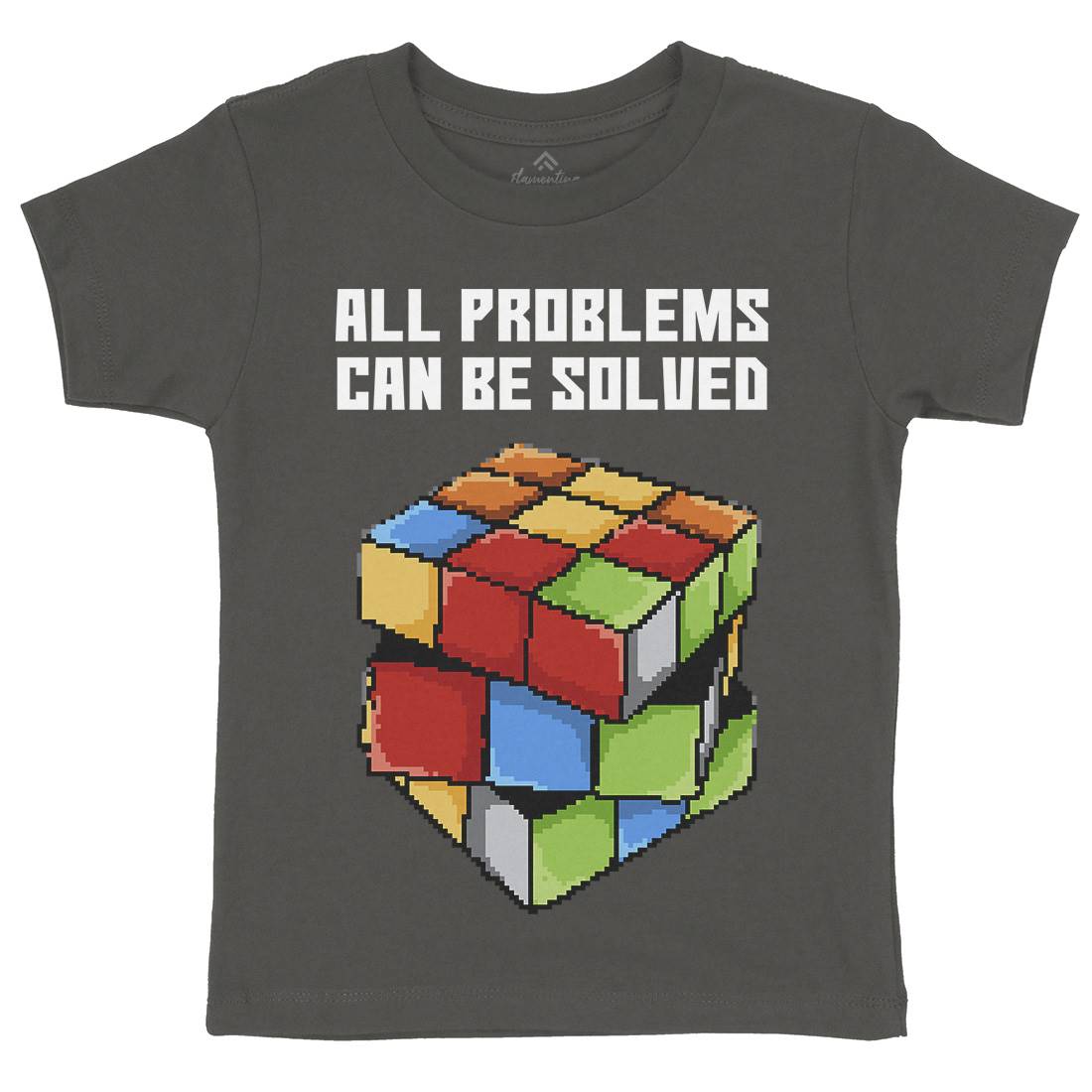 Solving Problems Kids Organic Crew Neck T-Shirt Retro B955