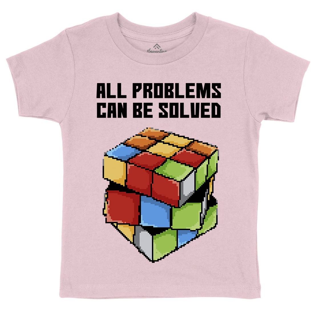 Solving Problems Kids Organic Crew Neck T-Shirt Retro B955