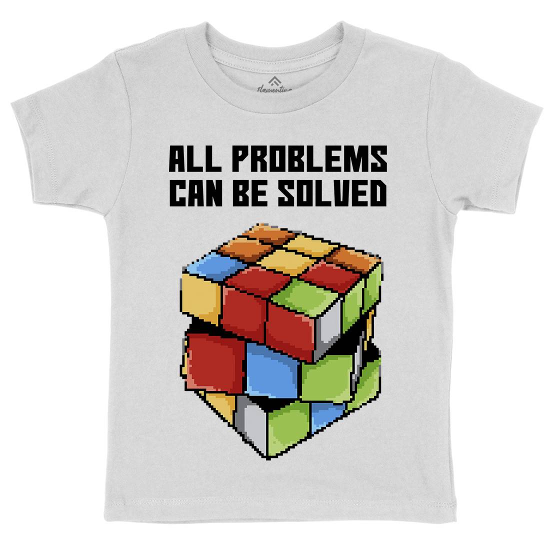 Solving Problems Kids Crew Neck T-Shirt Retro B955