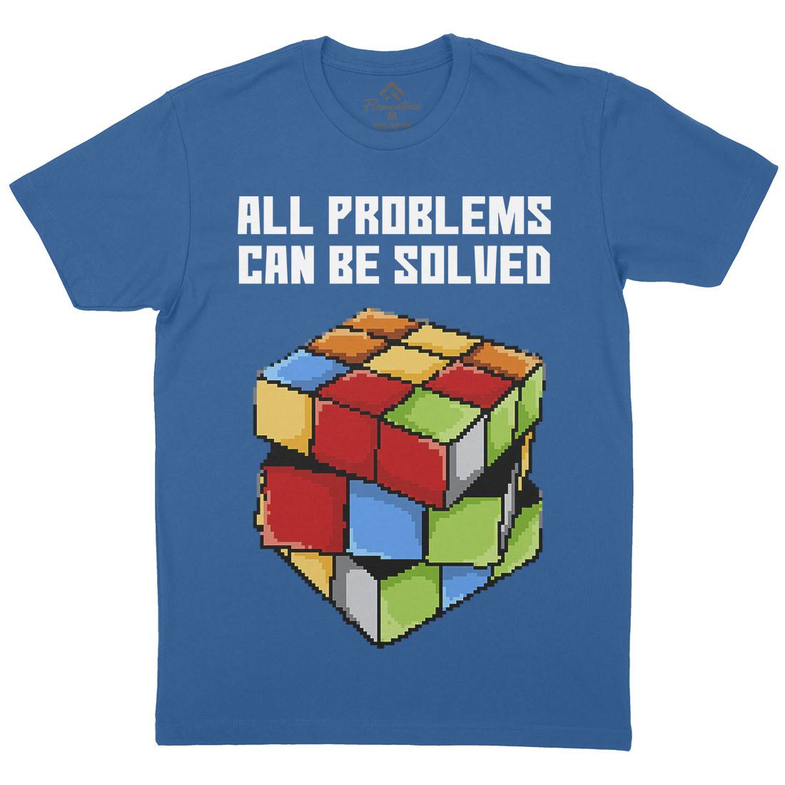 Solving Problems Mens Organic Crew Neck T-Shirt Retro B955