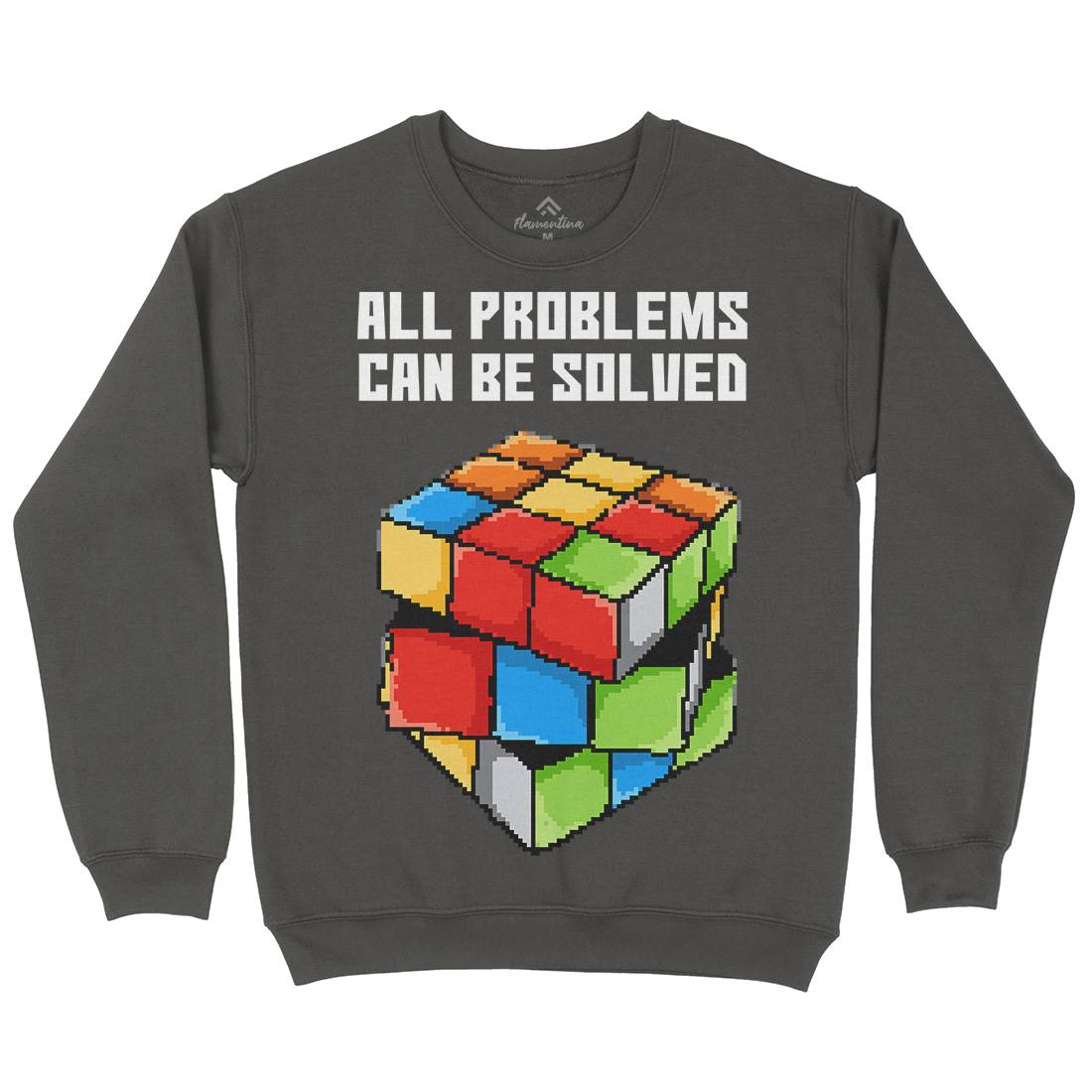 Solving Problems Mens Crew Neck Sweatshirt Retro B955