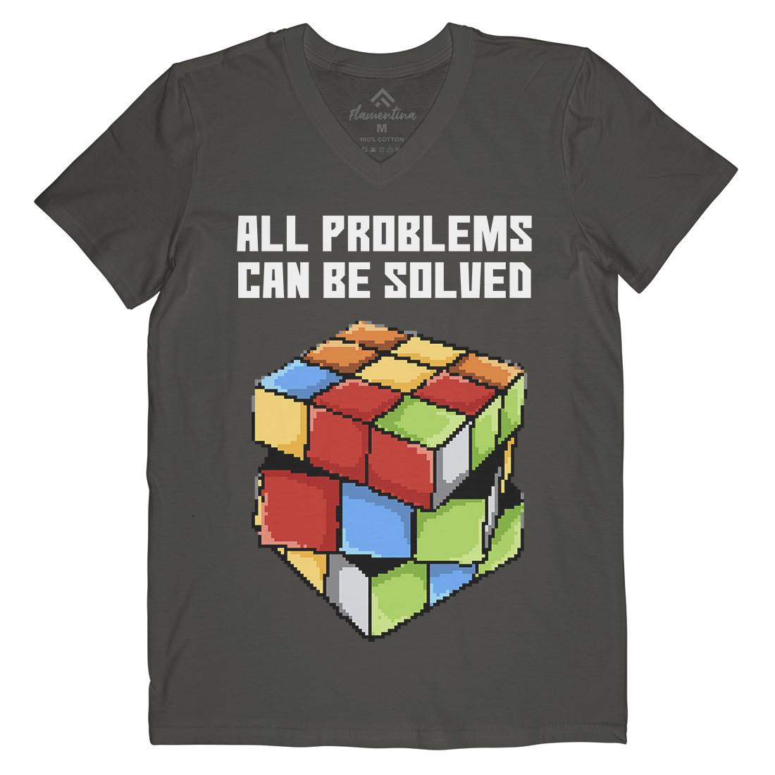 Solving Problems Mens V-Neck T-Shirt Retro B955