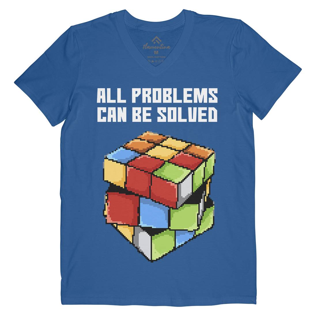 Solving Problems Mens V-Neck T-Shirt Retro B955