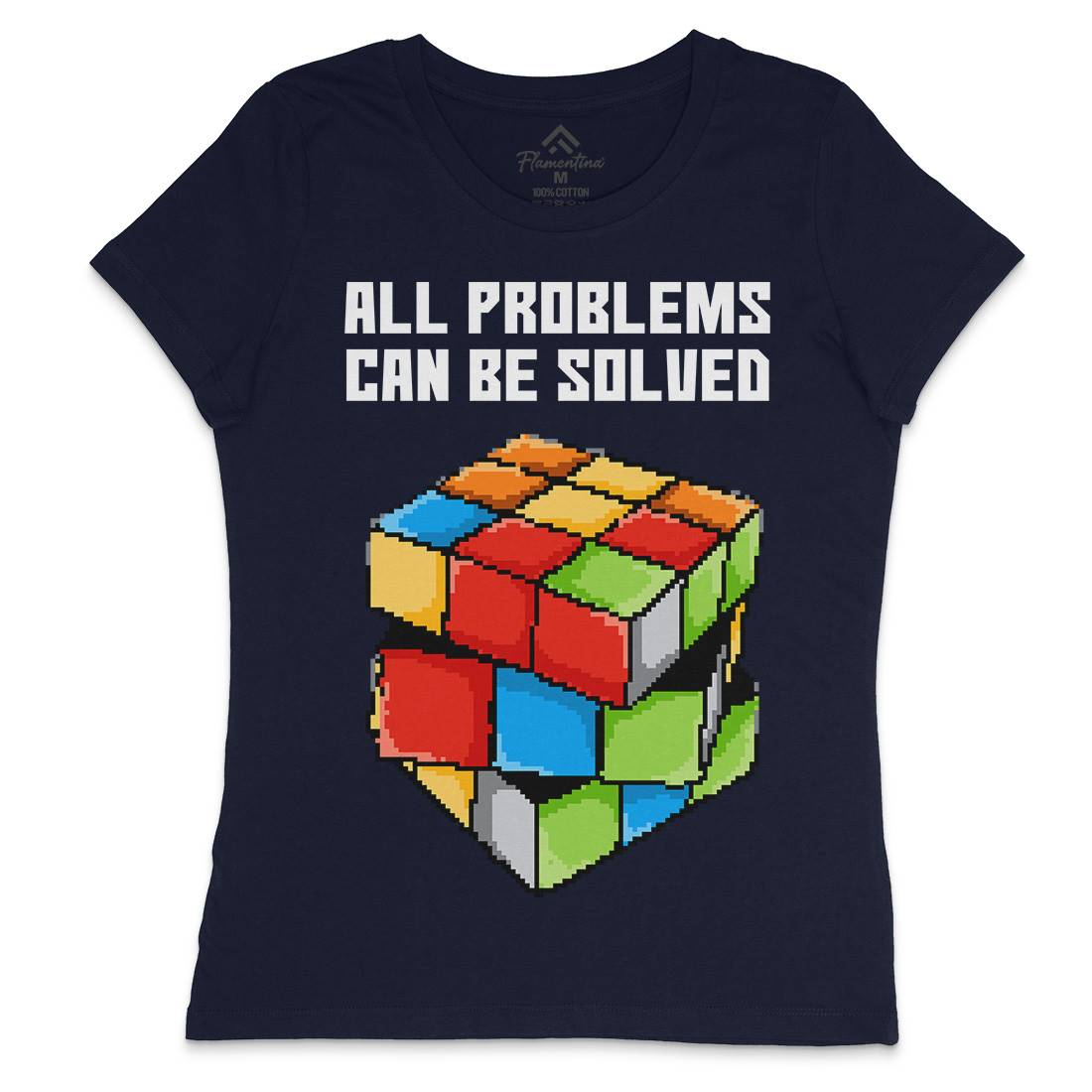 Solving Problems Womens Crew Neck T-Shirt Retro B955
