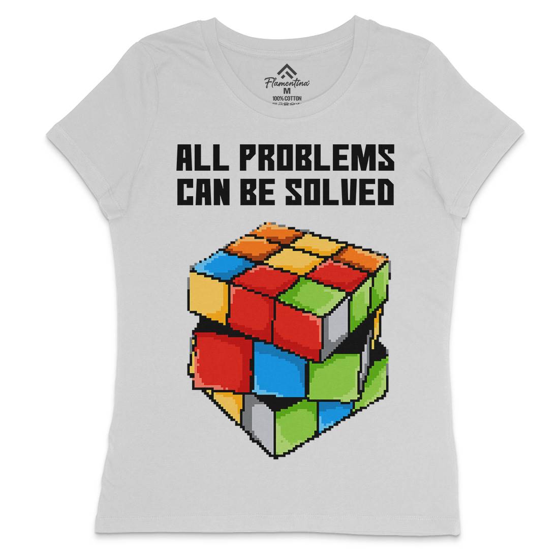 Solving Problems Womens Crew Neck T-Shirt Retro B955