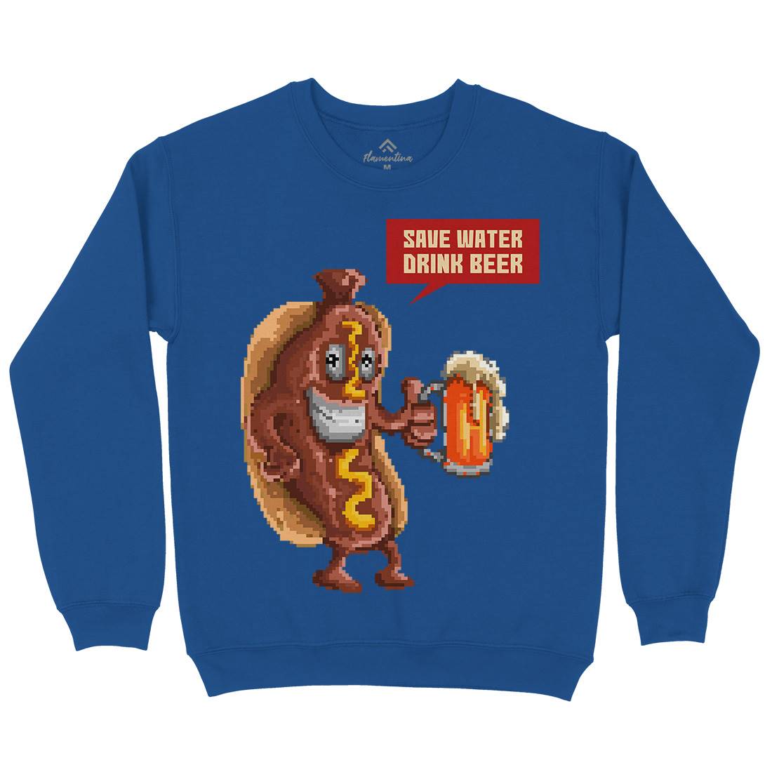 Save Water Drink Beer Mens Crew Neck Sweatshirt Drinks B956