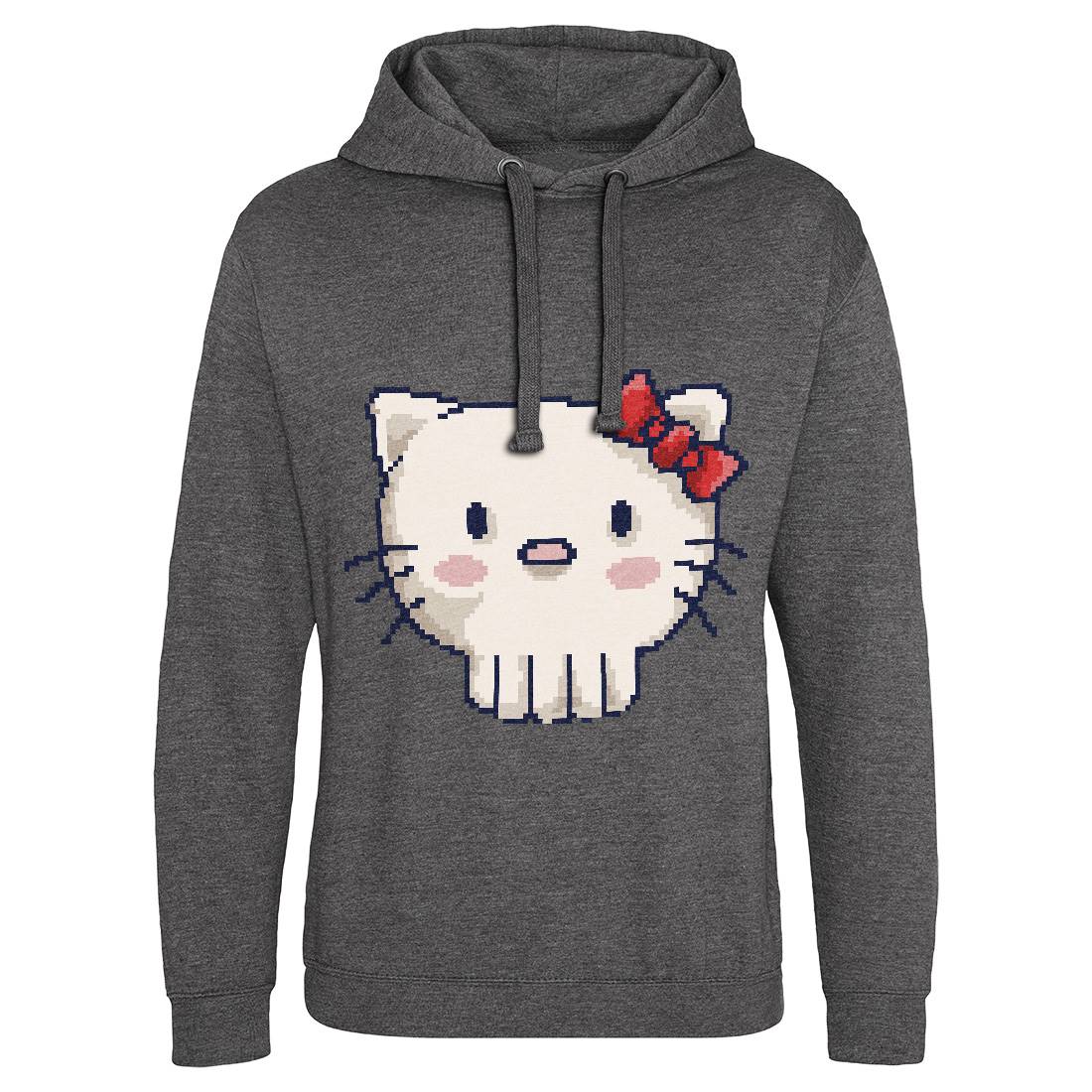 Skull Kitty Mens Hoodie Without Pocket Animals B957
