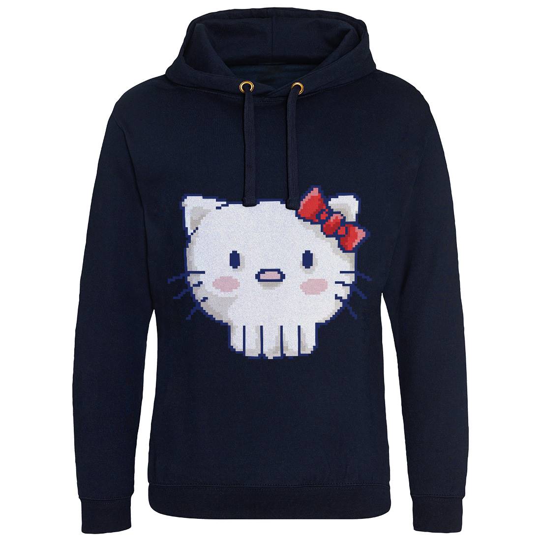Skull Kitty Mens Hoodie Without Pocket Animals B957
