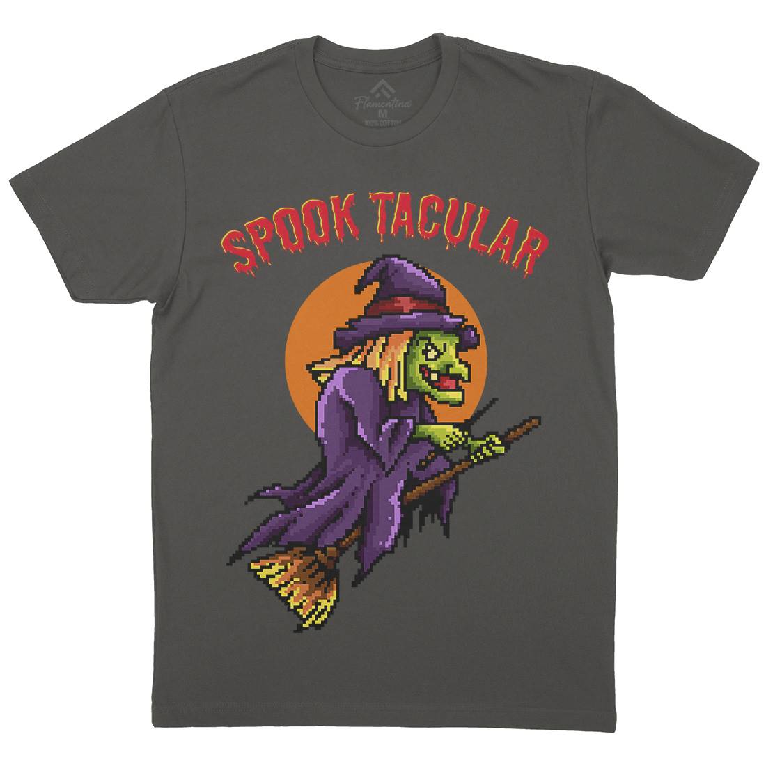 Spooktacular Witch Mens Crew Neck T-Shirt Horror B958