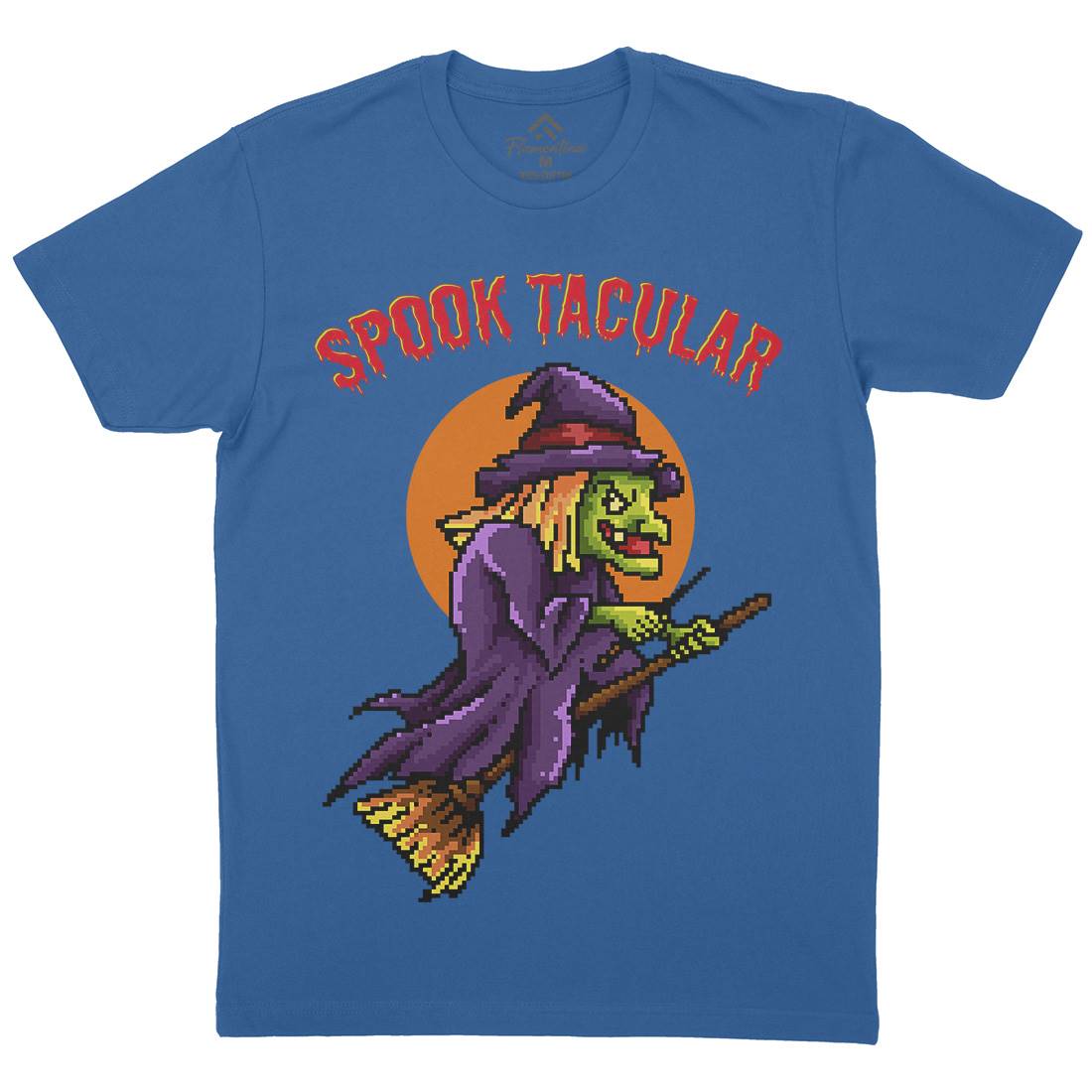 Spooktacular Witch Mens Organic Crew Neck T-Shirt Horror B958