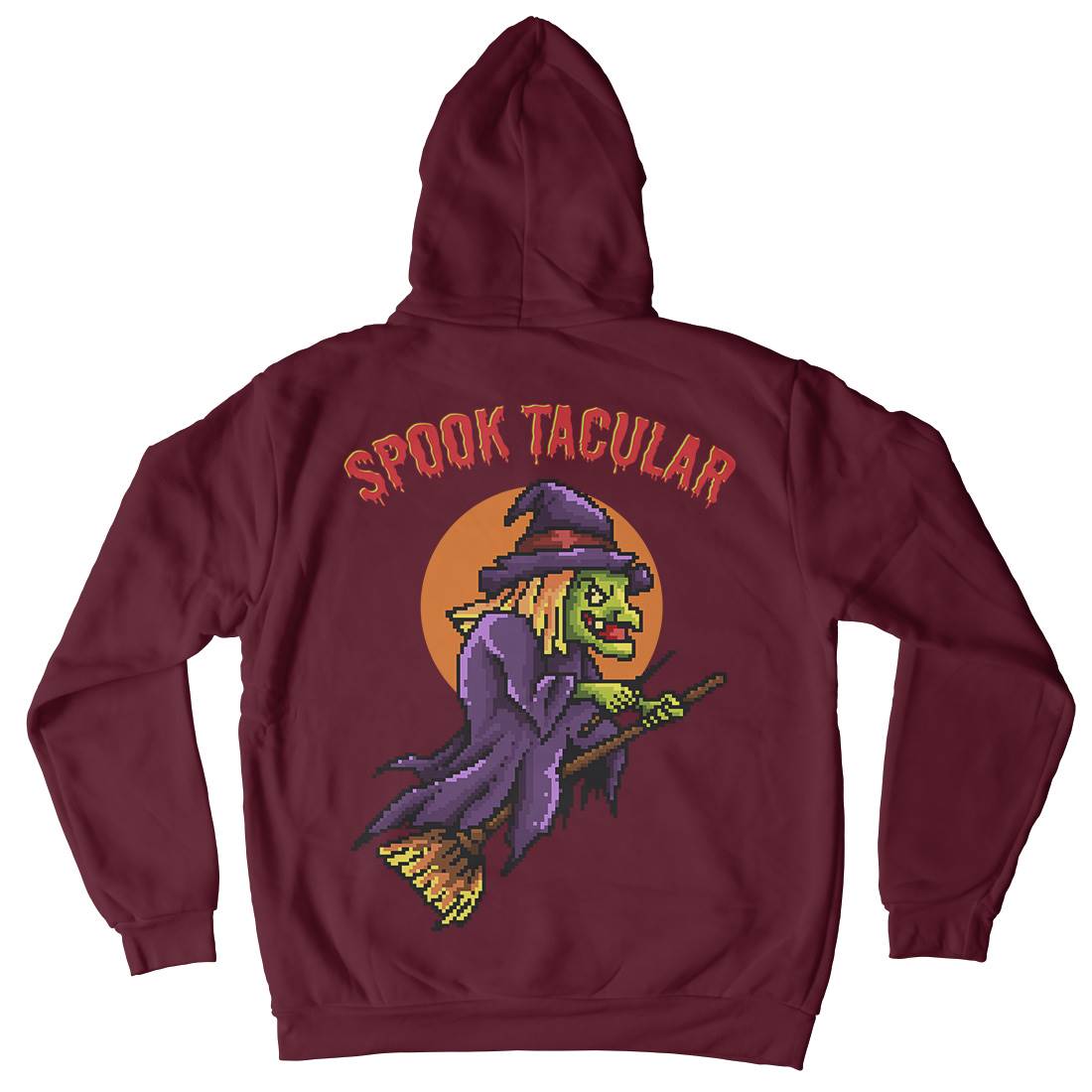 Spooktacular Witch Mens Hoodie With Pocket Horror B958