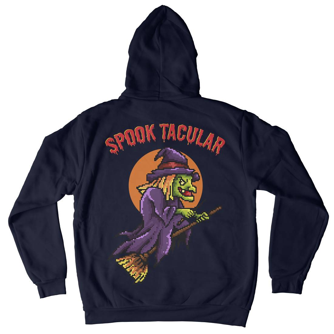 Spooktacular Witch Kids Crew Neck Hoodie Horror B958