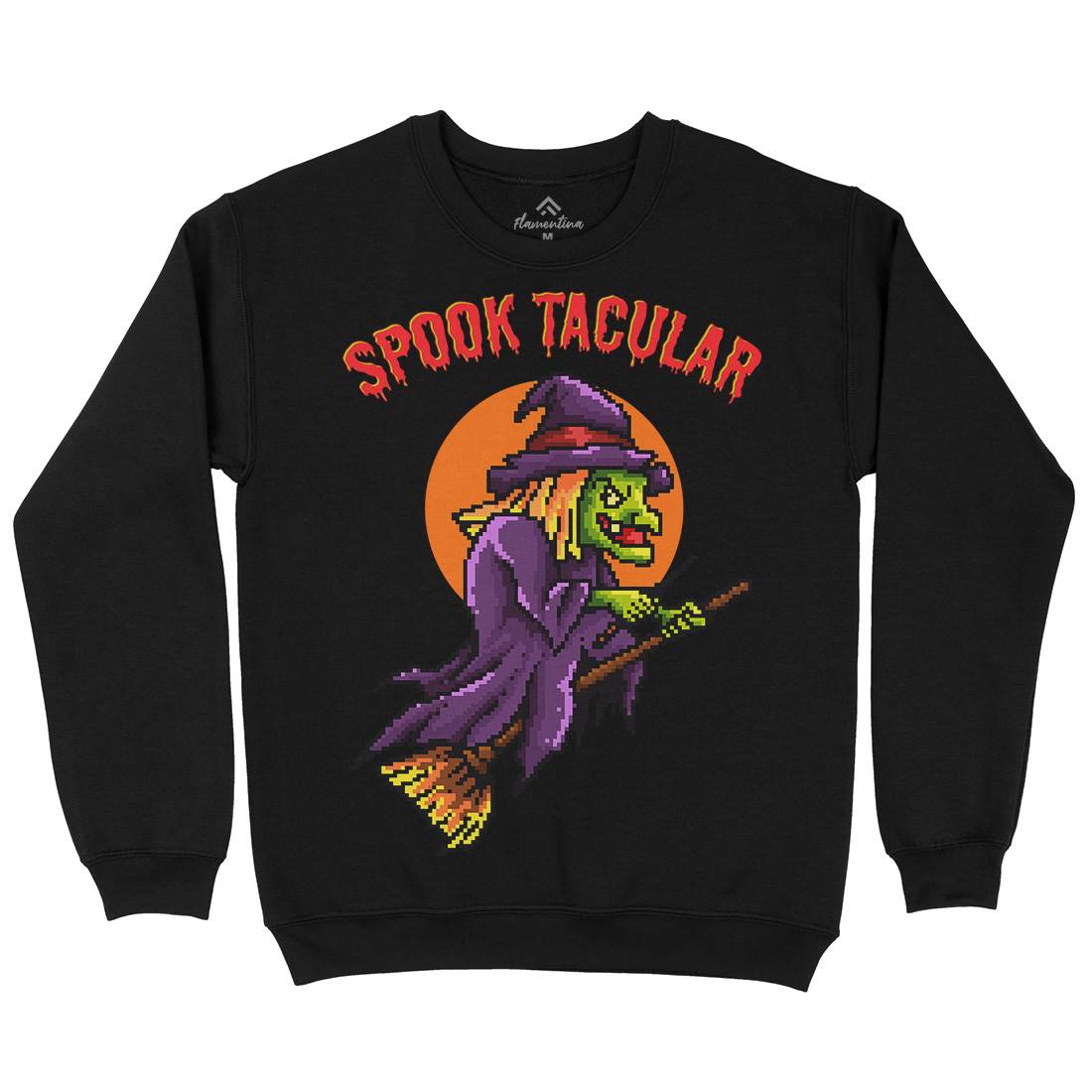 Spooktacular Witch Mens Crew Neck Sweatshirt Horror B958