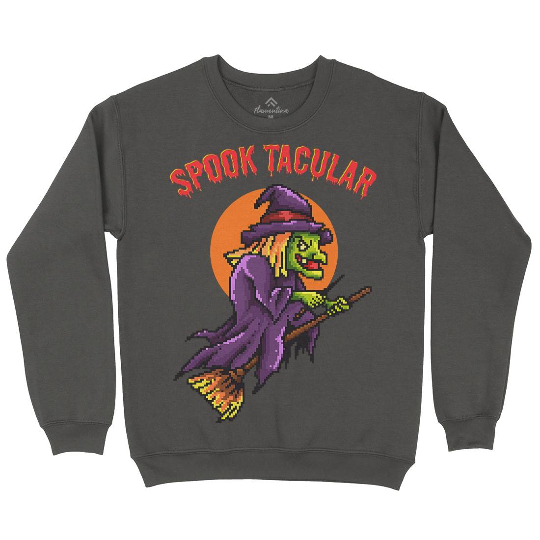 Spooktacular Witch Kids Crew Neck Sweatshirt Horror B958