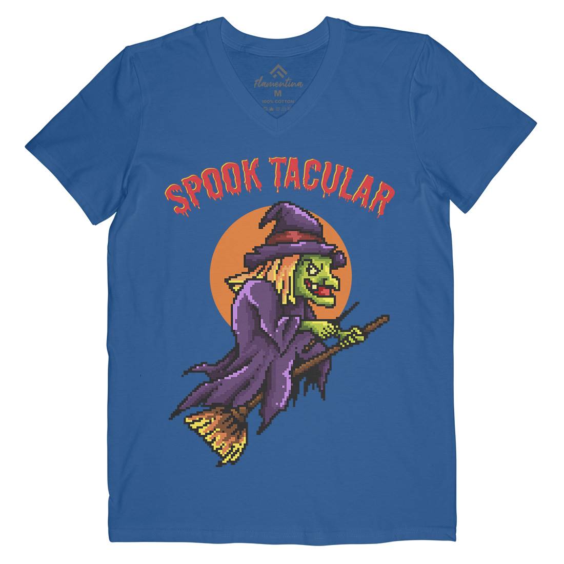 Spooktacular Witch Mens V-Neck T-Shirt Horror B958