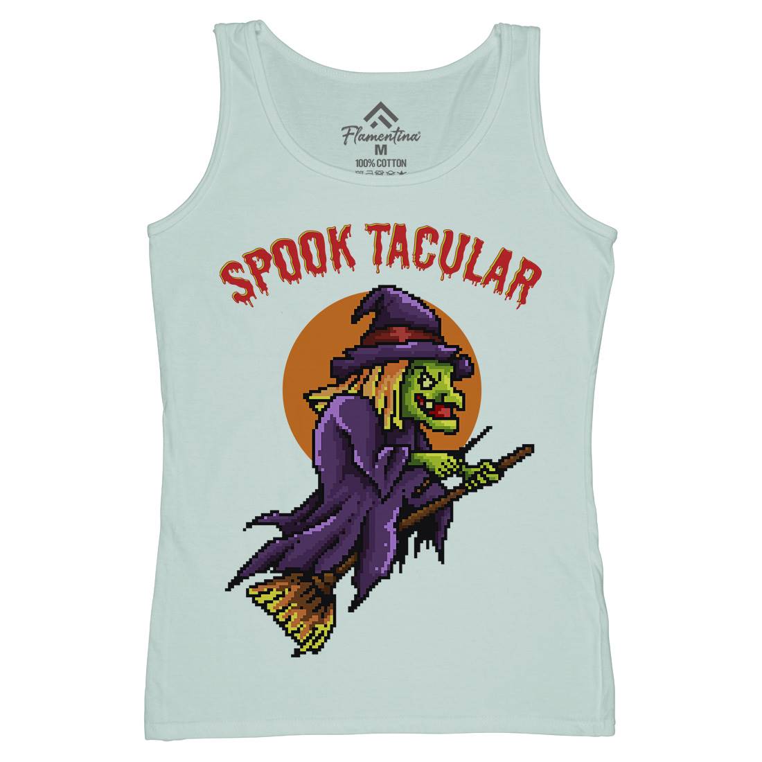 Spooktacular Witch Womens Organic Tank Top Vest Horror B958