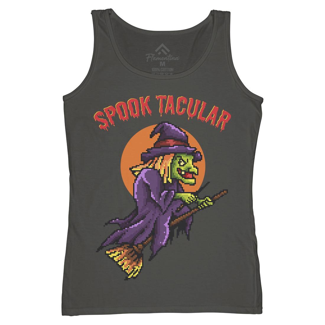 Spooktacular Witch Womens Organic Tank Top Vest Horror B958