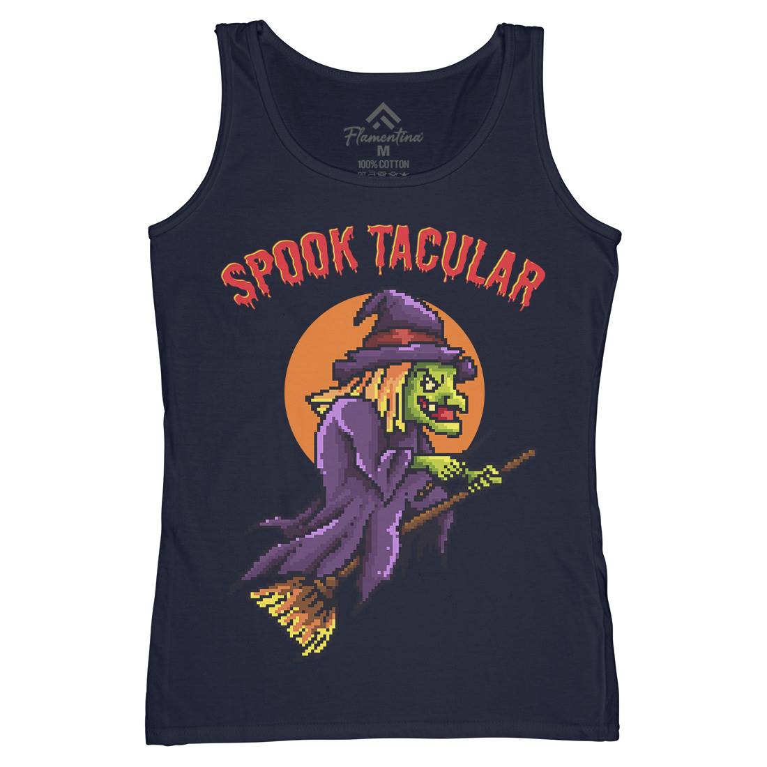 Spooktacular Witch Womens Organic Tank Top Vest Horror B958