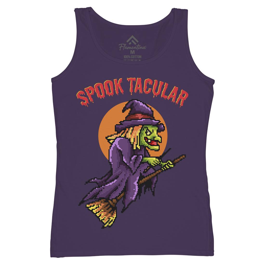 Spooktacular Witch Womens Organic Tank Top Vest Horror B958