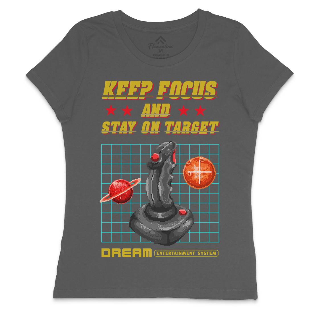 Stay On Target Womens Crew Neck T-Shirt Geek B959