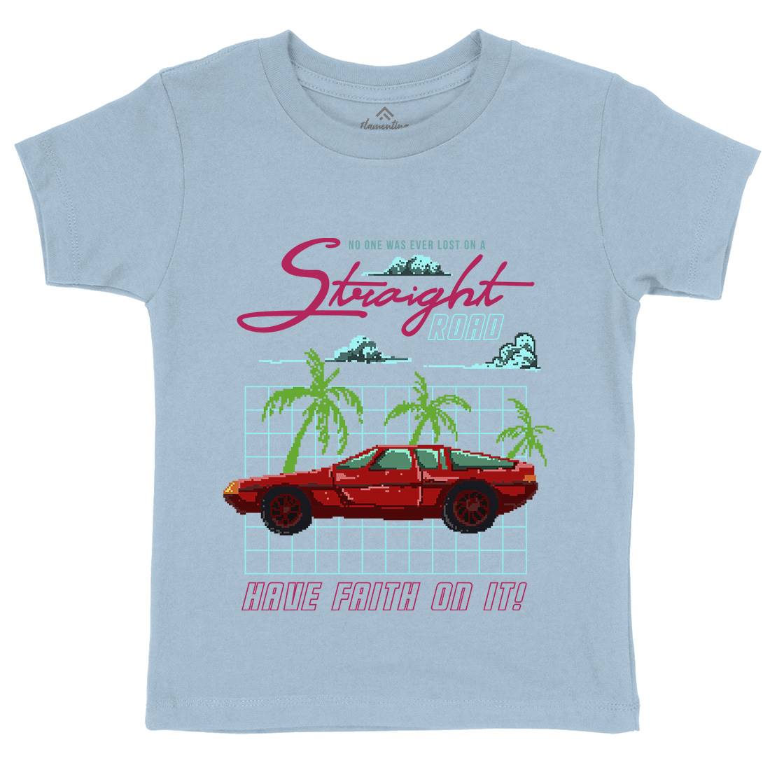 Straight Road Kids Crew Neck T-Shirt Cars B960