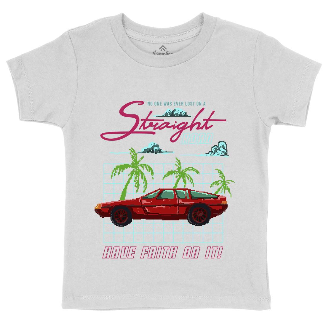Straight Road Kids Organic Crew Neck T-Shirt Cars B960