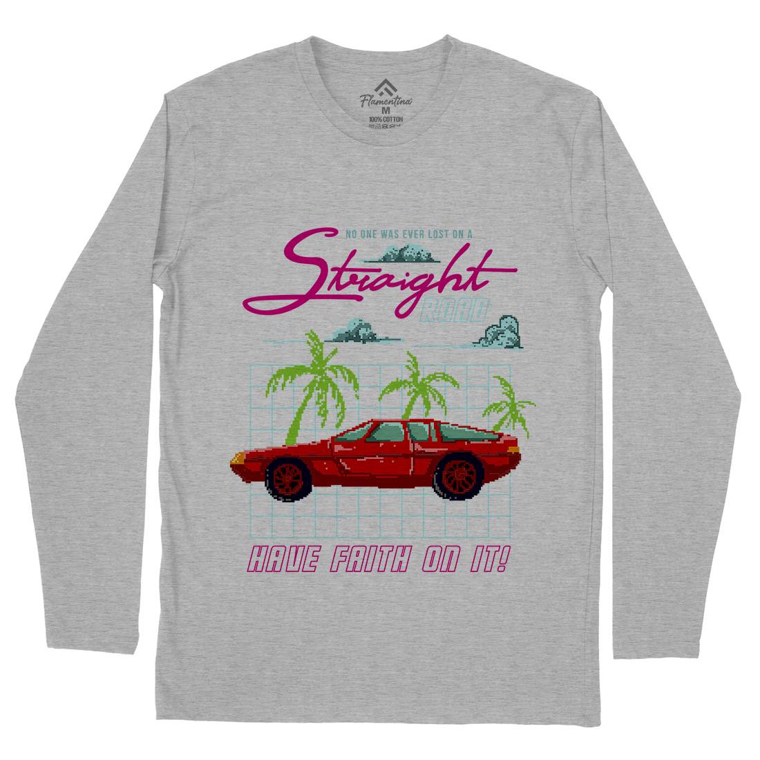 Straight Road Mens Long Sleeve T-Shirt Cars B960