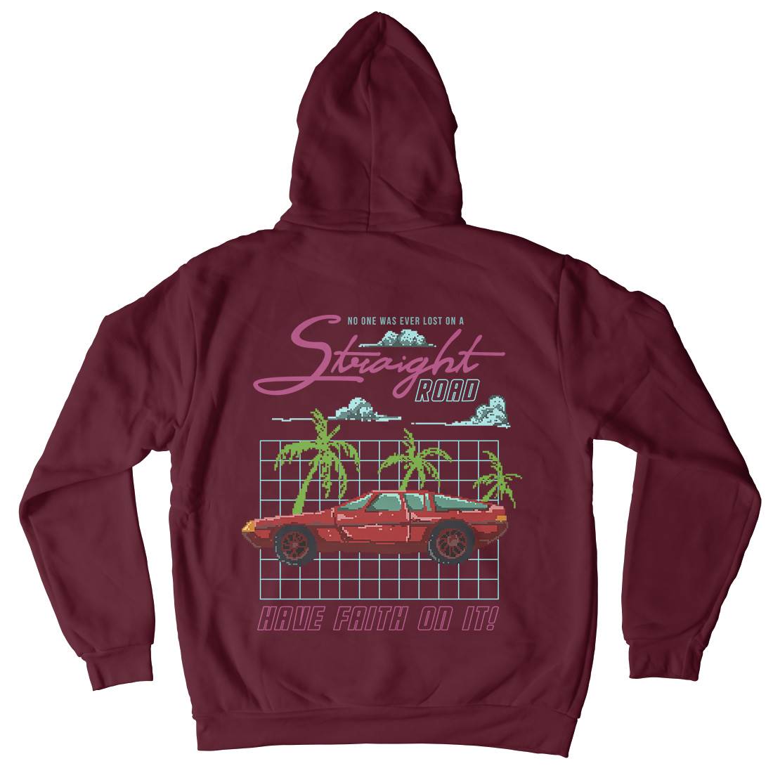 Straight Road Mens Hoodie With Pocket Cars B960