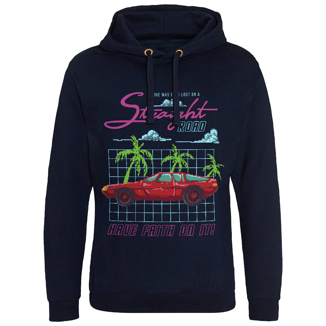 Straight Road Mens Hoodie Without Pocket Cars B960