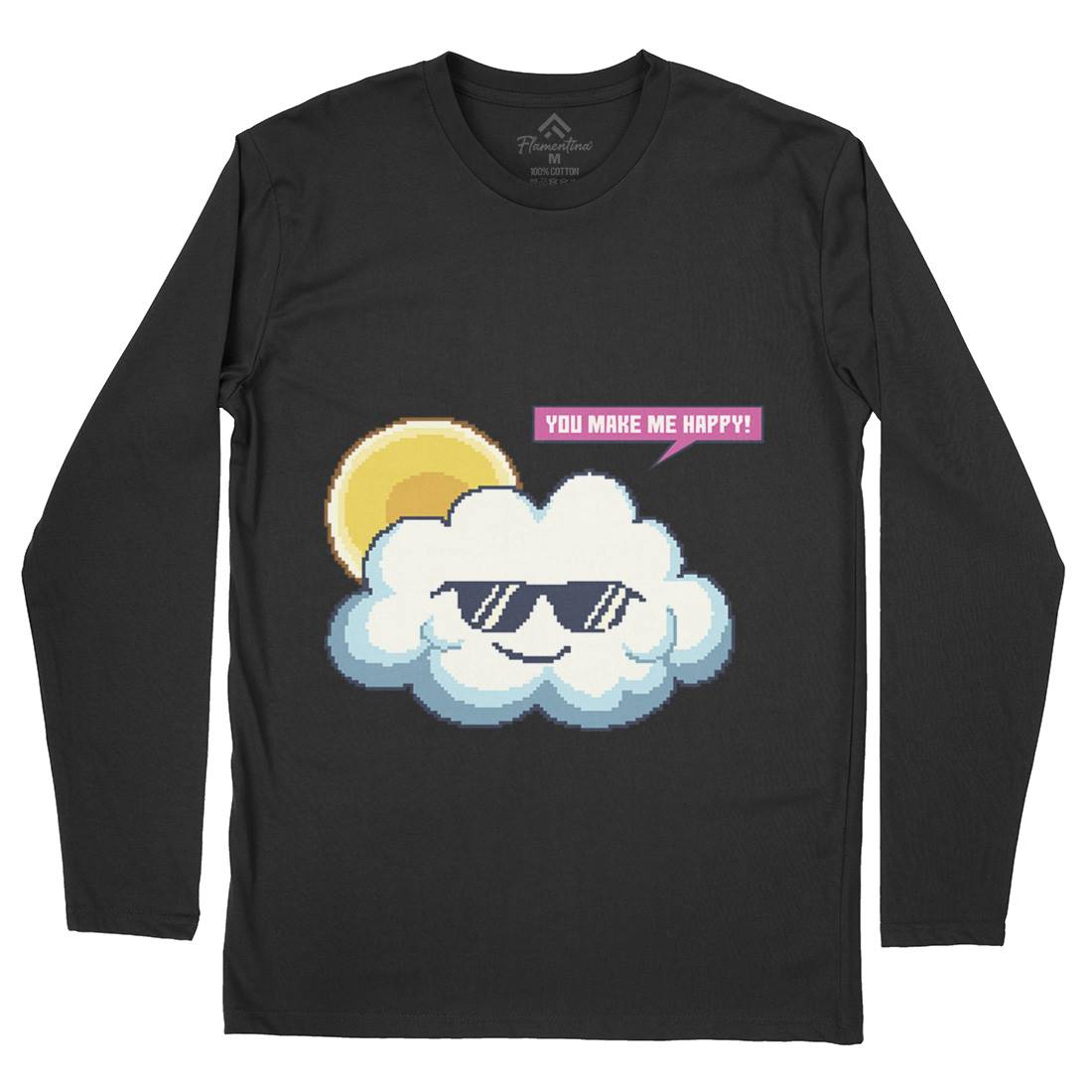Summer Happy Cloud Mens Long Sleeve T-Shirt Nature B961