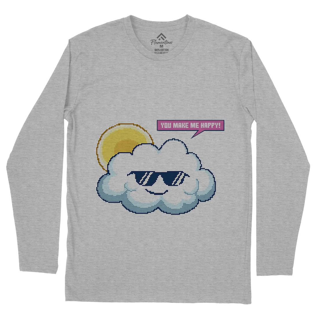 Summer Happy Cloud Mens Long Sleeve T-Shirt Nature B961