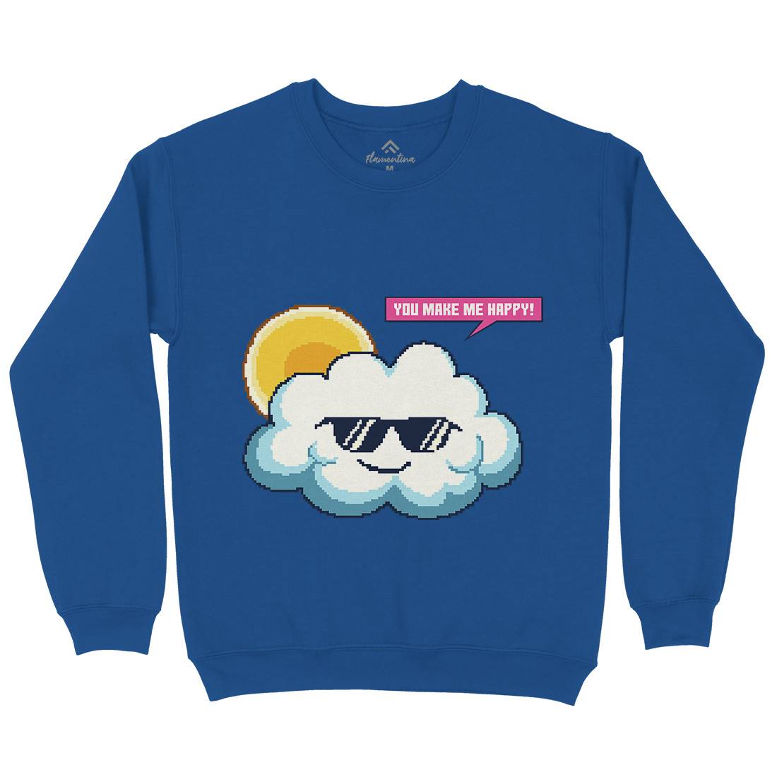 Summer Happy Cloud Kids Crew Neck Sweatshirt Nature B961