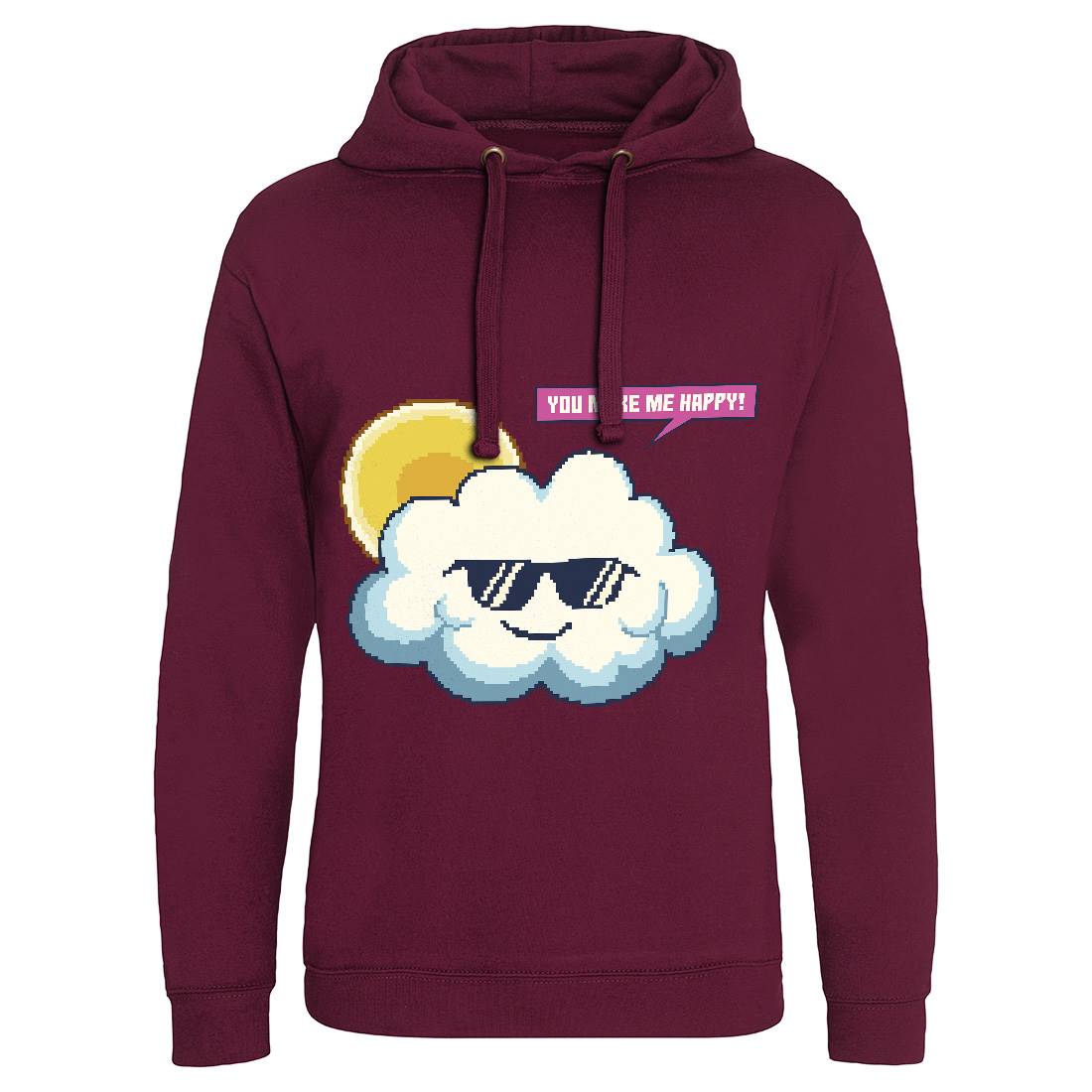 Summer Happy Cloud Mens Hoodie Without Pocket Nature B961