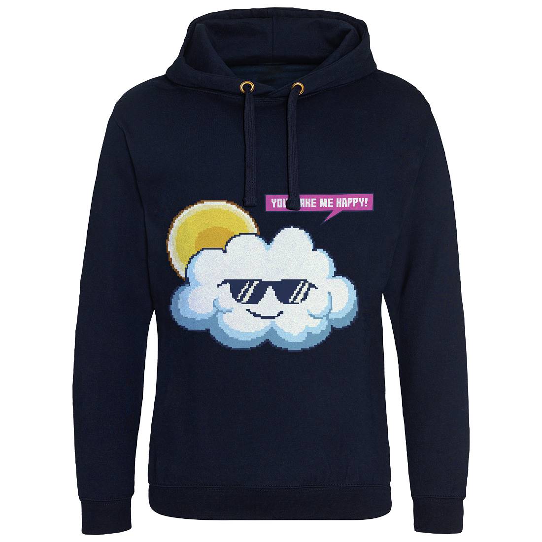 Summer Happy Cloud Mens Hoodie Without Pocket Nature B961