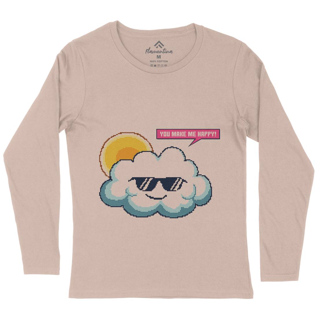 Summer Happy Cloud Womens Long Sleeve T-Shirt Nature B961