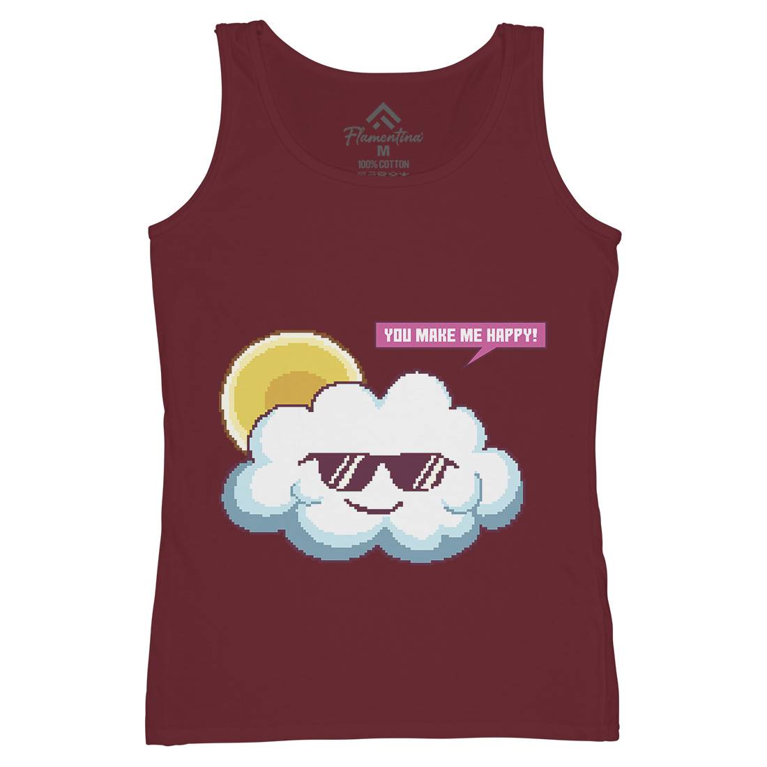 Summer Happy Cloud Womens Organic Tank Top Vest Nature B961