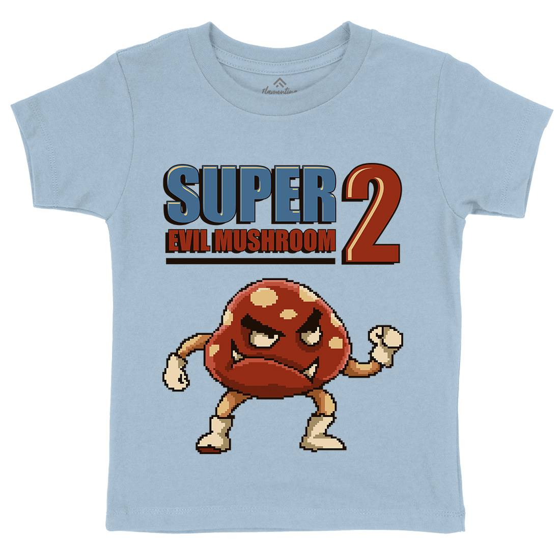 Super Evil Mushroom Kids Crew Neck T-Shirt Geek B962