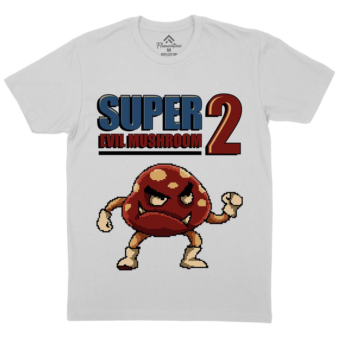 Super Evil Mushroom Mens Crew Neck T-Shirt Geek B962