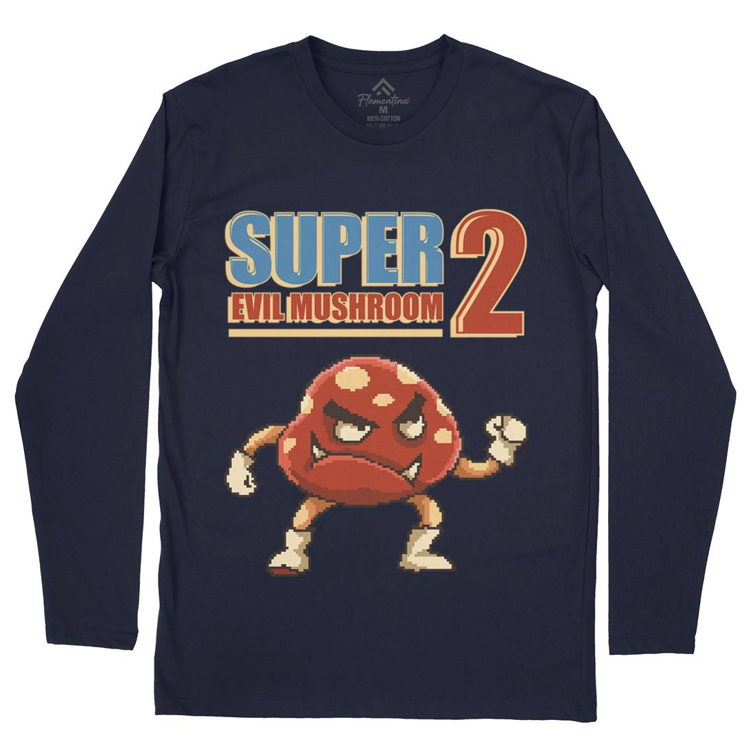 Super Evil Mushroom Mens Long Sleeve T-Shirt Geek B962
