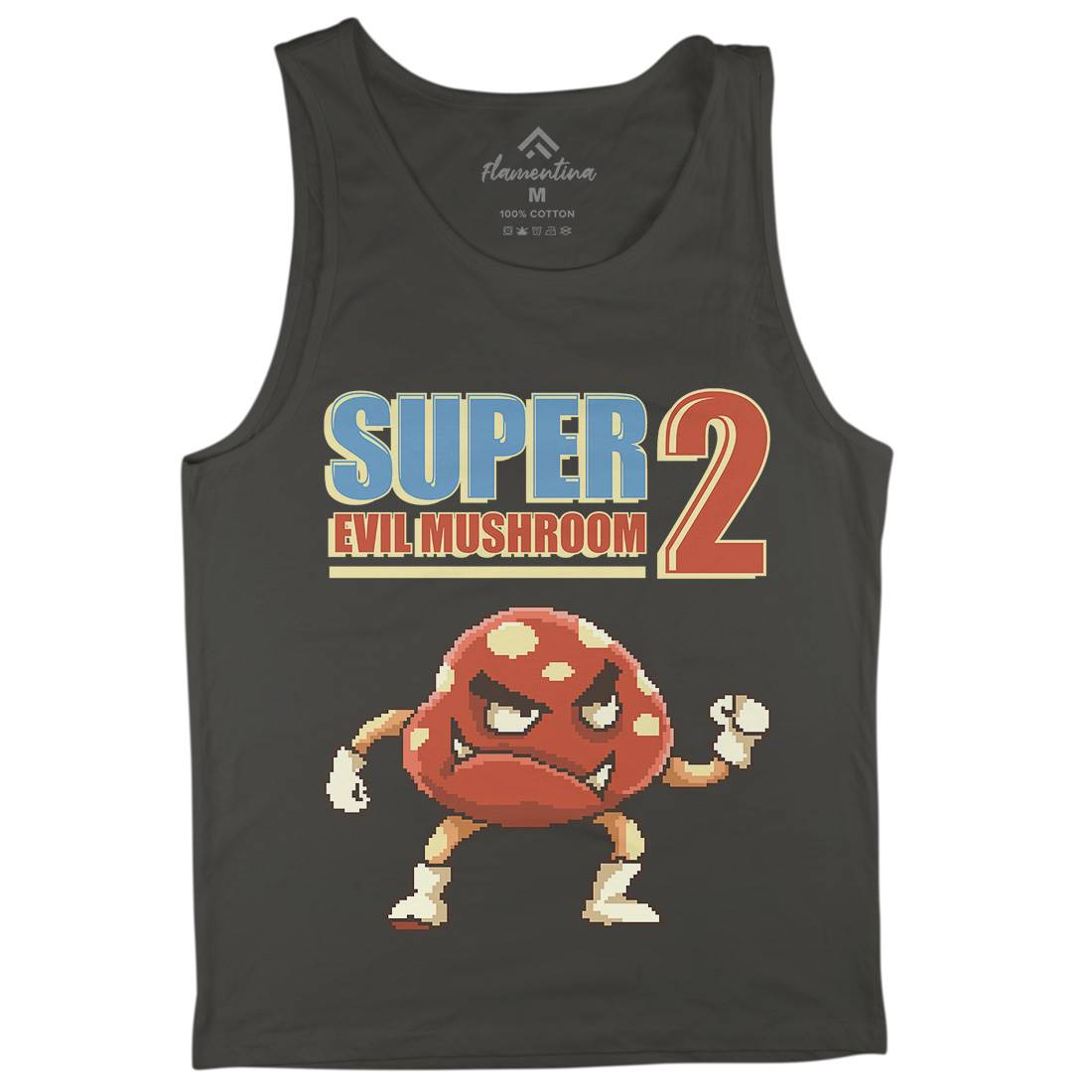Super Evil Mushroom Mens Tank Top Vest Geek B962