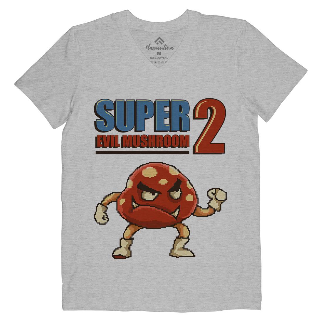 Super Evil Mushroom Mens V-Neck T-Shirt Geek B962