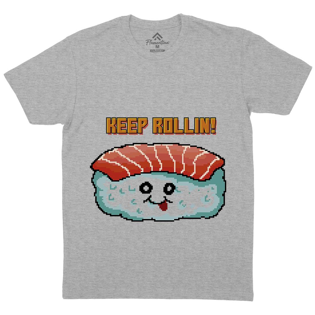 Sushi Art Food Character Mens Crew Neck T-Shirt Food B963