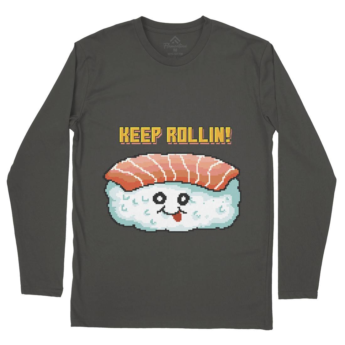 Sushi Art Food Character Mens Long Sleeve T-Shirt Food B963