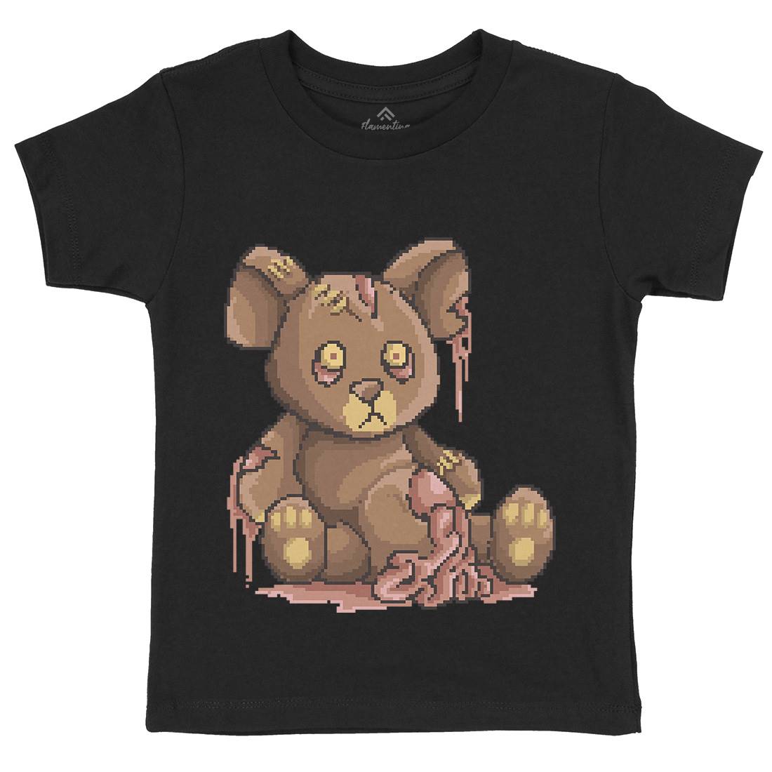 Teddy Zombie Kids Crew Neck T-Shirt Horror B964