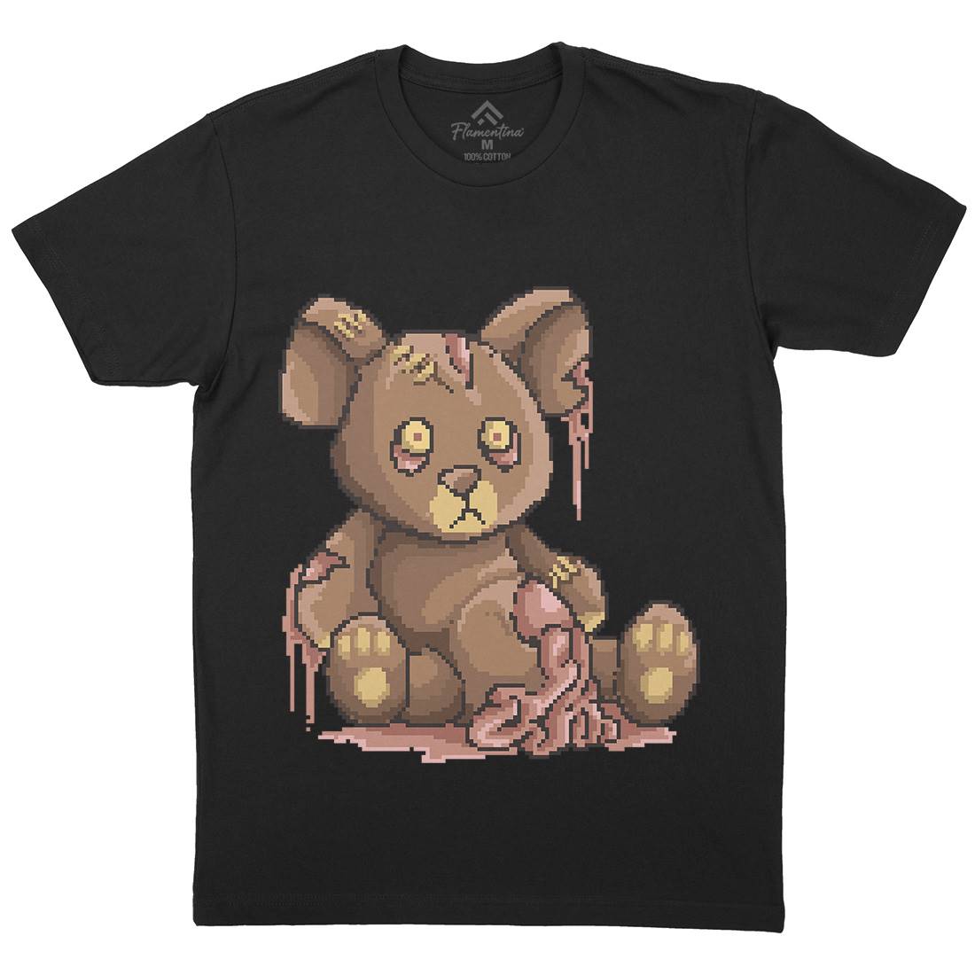 Teddy Zombie Mens Crew Neck T-Shirt Horror B964